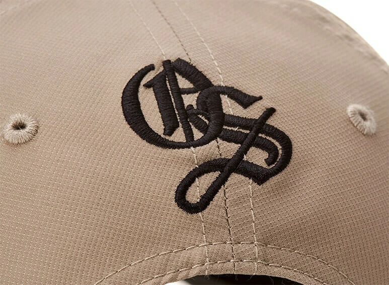 custom embroidered on back of hat