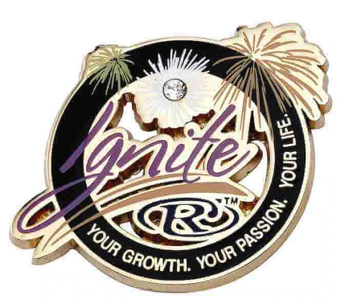 hard enamel pin with stone