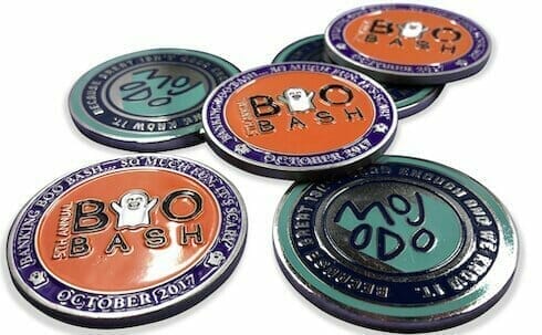 six boo bash soft enamel coins