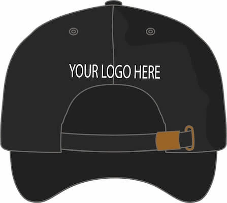 back view of custom hat