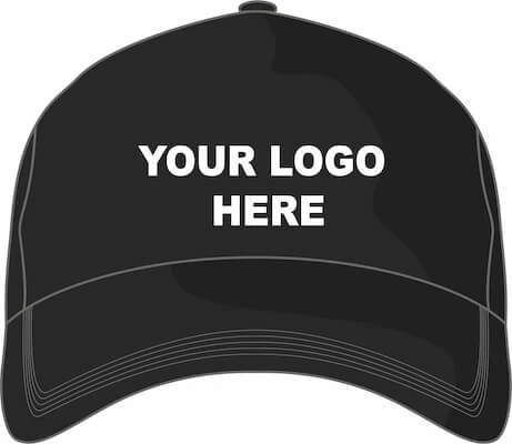 front view of custom hat