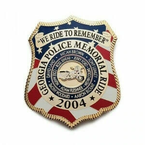 Police memorial pin gold 2004