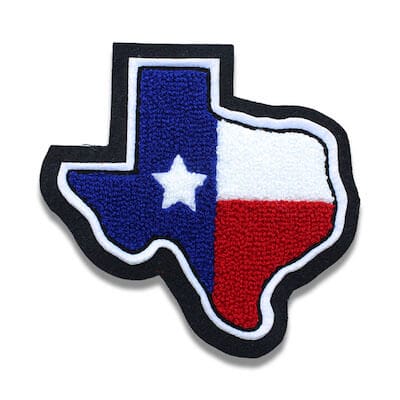 Texas flag chenille patch