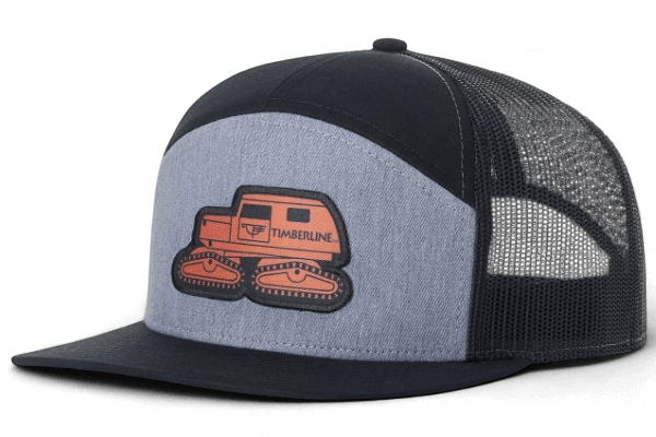 Richardson 168 7 Panel trucker Charcoal/Black with leather patch
