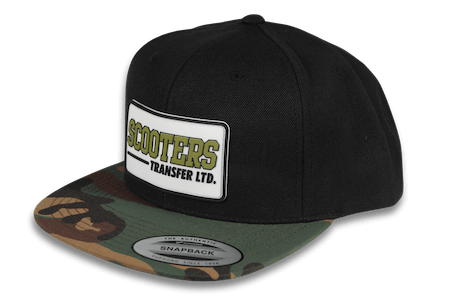 Black Dark Green Camo colortone hat