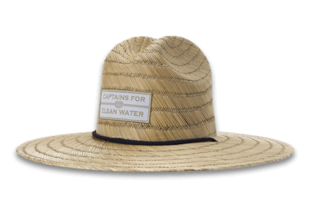 straw hat with patch