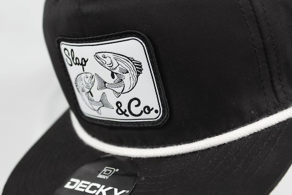 woven patch hat black/black decky
